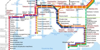 რუკა ჰიროსიმა streetcar
